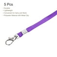 thumbnail image 3 of Uxcell Flat Lanyards, Neck Strap Swivel Hook Name Tag Badge Holder Purple 5 Pack, 3 of 5