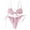 Pink, variant on Swimsuits for Women Bikini Set Bandage Push-Up Brazilian Bandeau Tankinis Set Blue Women Bathing Suits L