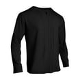 thumbnail image 3 of ZUKMRJPC Men's Linen Shirts Casual Long Sleeve Round Neck Button Up Solid Color Pullover Tees Lightweight Breathable Daily Tops, 3 of 7