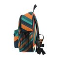 thumbnail image 4 of FORMRS School Backpack with Front Zippered Pocket 12" Student Travel Daypack, Retro Stripes, 4 of 6