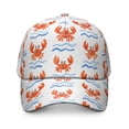 thumbnail image 2 of Stylish Marine Adorable Crab Women's Baseball Cap Trucker Hat for Jogging Camping, 2 of 7