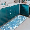 thumbnail image 6 of Coastal Kitchen Rugs and Mats Set of 2, Blue Ocean Beach Coastal Farmhouse Non-Skid Washable for Kitchen Floor Sink Mats Decor and Accessories 17"x30"+17"x47", 6 of 6