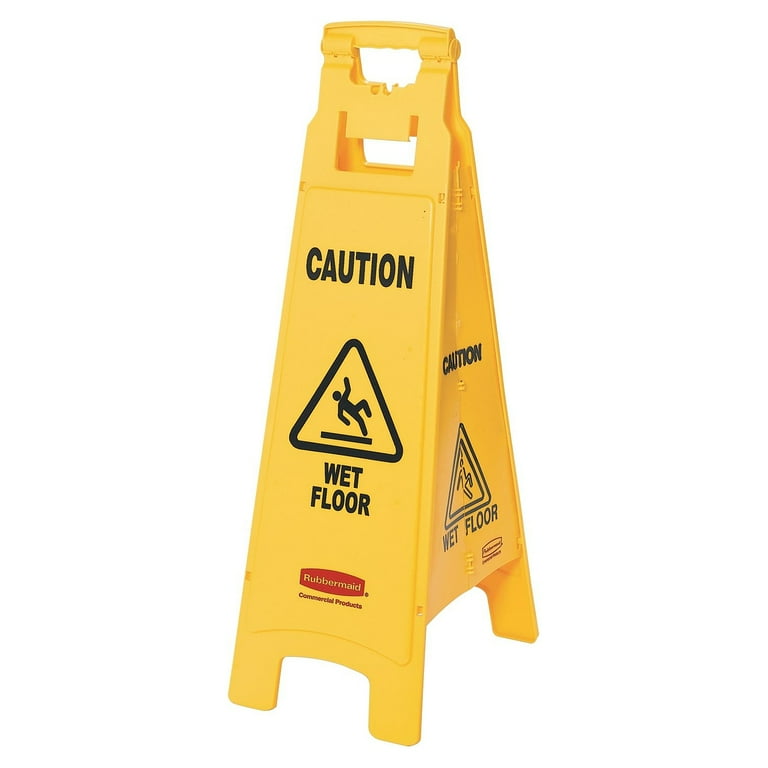 Caution Wet Floor Sign, 4-Sided, 12 x 16 x 38, Yellow Caution Wet Floor Sign, 4-Sided, 12 x 16 x 38, Yellow