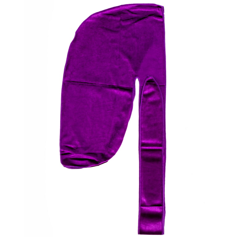 Snatched Flames Purple Velvet Durag - Wave cap