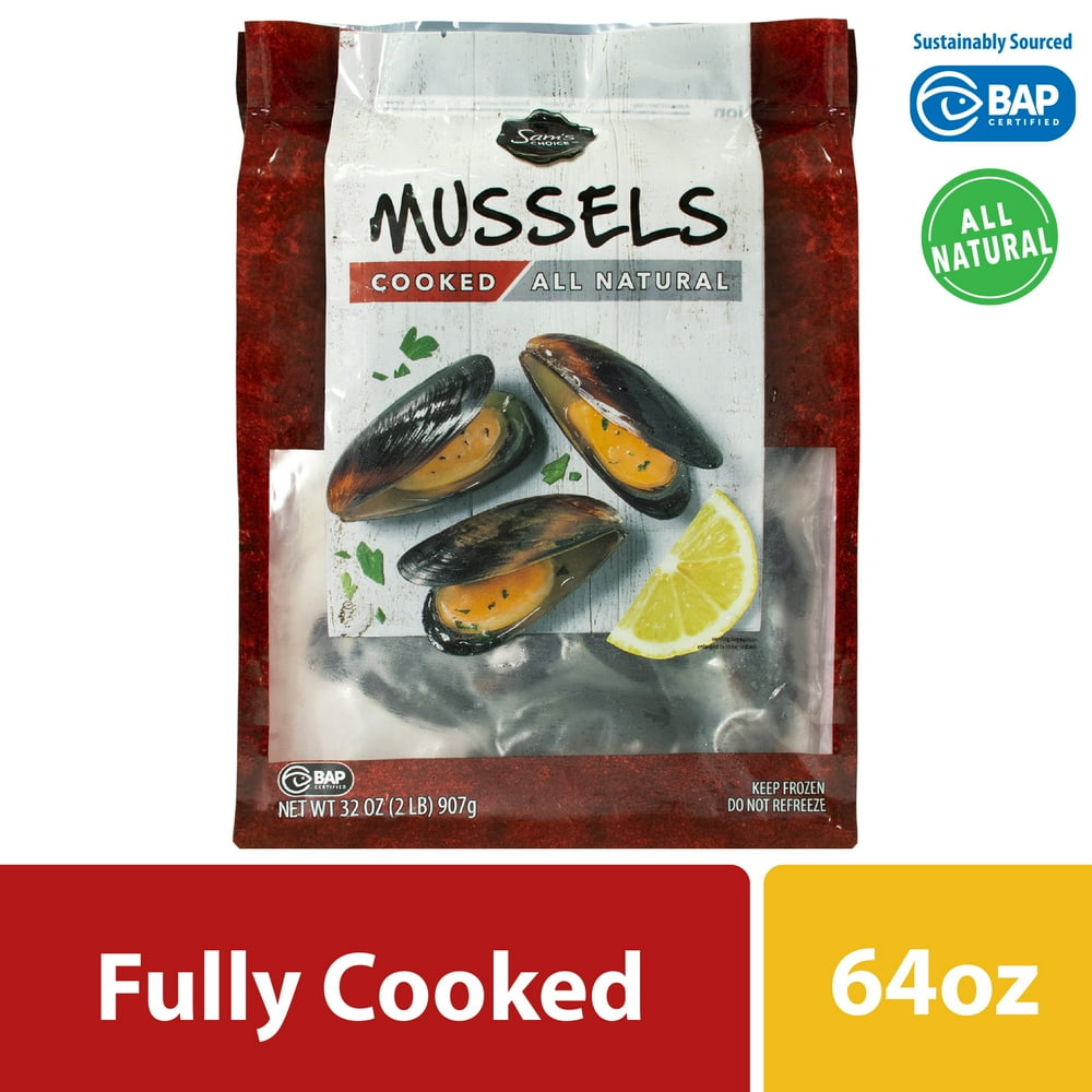 Walmart Seafood Mussels, 32 Oz (Frozen)