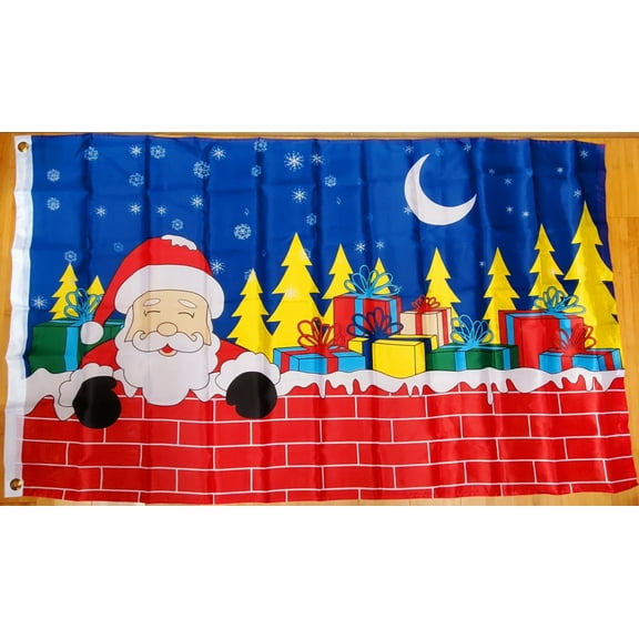 Christmas Eve Santa 3'x5' Flag Rough Tex ® 100D