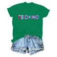 thumbnail image 5 of VBVC Women's TECHNO Short Sleeve Tee,Ladies Lightweight T-Shirt,Summer Casual Daily Top For Women,Green,Size XXL, 5 of 5