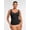 Black, variant on Women's Bust Support Waist and Abdomen Control Shapewear Tank with Wide Straps, Sizes S-3XL