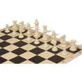 thumbnail image 3 of Standard Club Easy-Carry Plastic Chess Set - Black & Ivory Pieces with Vinyl Rollup Board - Black, 3 of 8
