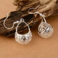 thumbnail image 5 of K-KED Women Silver Plated Ear Stud Hoop Dangle Earrings Wedding Party Bridal Jewelry-#219, 5 of 9