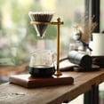 thumbnail image 3 of Support Verseur Station de Café Filtre Support Base en Bois Réglable Noir, 3 of 9