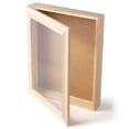 thumbnail image 2 of 11” x 14” Unfinished Wooden Shadow Box by Make Market - Ready-To-Decorate Wood Box for Keepsakes - Mementos - and Memorabilia - 1 Pack, 2 of 6