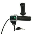 thumbnail image 3 of Mango de bicicleta eléctrica Acelerador de empuñadura giratoria para bicicleta eléctrica de 24V/36V/48V con pantalla LCD de batería empuñadura de acelerador de bicicleta eléctrica con indicador de pot Maboto Mango de bicicleta eléctrica, 3 of 6