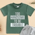 thumbnail image 4 of NOLDARES Boy Boy Girls Toddler Summer Outfit Striped T-shirt Toddler Boy Summer Clothes 6 12 18 Months 2 3 4 5 T Short Set Blazer,12-18 M, 4 of 4