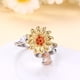 thumbnail image 4 of Guardurnaity Anillo de tamaño ajustable para mujer, anillos abiertos con flores preciosas, regalo de compromiso, accesorios populares elegantes, Ropa, zapatos y accesorios Miscelánea Oro, 4 of 6