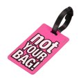 thumbnail image 1 of Unique Bargains Not Your Bag Pattern PVC Luggage Tag Identifier Card Holder Label Travel Bag Tag, Pink, 1 of 5