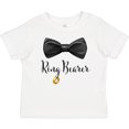 thumbnail image 3 of Inktastic Ring Bearer Black Bow Tie and Gold Wedding Ring Boys Baby T-Shirt, 3 of 5
