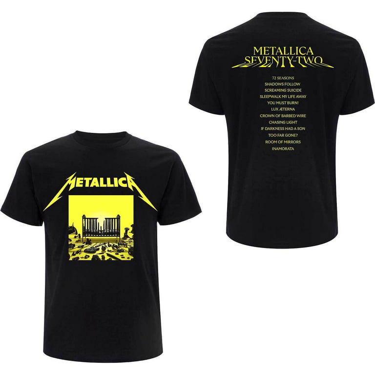 verkenner Doe mijn best Gezamenlijk Metallica T Shirt 72 Seasons Squared Album Cover Rock Metal Band Size XS-5XL  Double-sided - Walmart.com