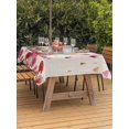 thumbnail image 3 of Outdoor Tablecloth with Umbrella Hole for Patio/Picnic/Party/Camping, Mother's Day Waterproof Table Cloth Rectangle Table Cover Washable, Mother and Daughter Carnations Flowers Beige (54"x 80"), 3 of 9