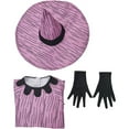 thumbnail image 5 of Nightmare Shock Pink Purple Shock Witch Dress Halloween Outfit with Hat for Women Adult, 5 of 7