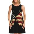 thumbnail image 1 of Daiia Robe Imprimée Art Papillon USA Patriotique pour Femmes 2025 Tendance Manches Courtes Robes Décontractées Amples Fluides Maxi Robes d'Été, 1 of 7