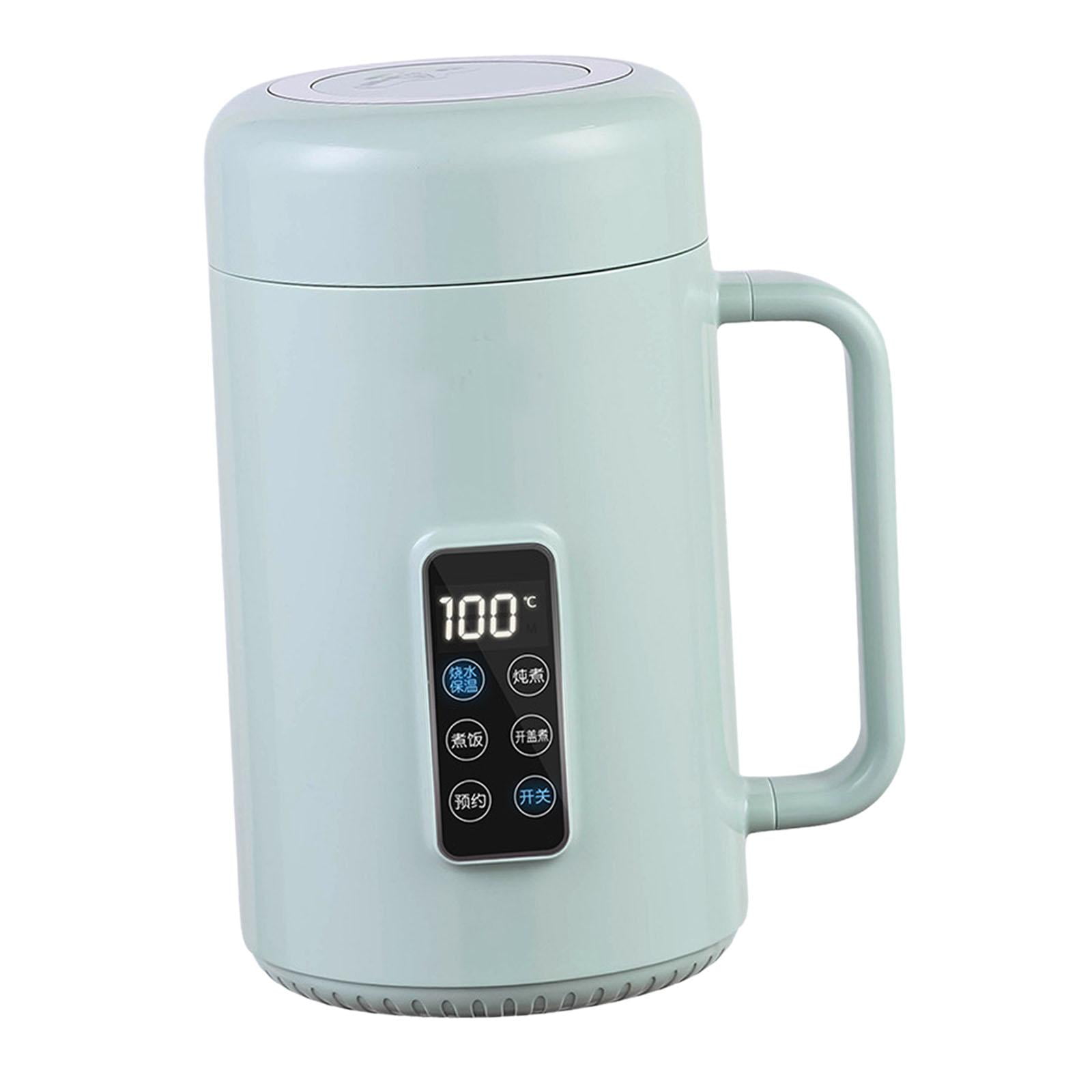 Esquirla Electric Cooker Electric Stewpot Noodles Pasta Heater Cookware Soup Steamer Slow Cooking Pot for Kithcen Restaurant Soup Eggs Green