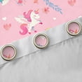 thumbnail image 4 of Erosebridal Girls Unicorn Curtains Pack of 2 (42x84 Each),Cartoon Rainbow Print Cute Flowers Curtains Blackout For Kids, 4 of 7