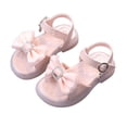 thumbnail image 5 of KPOPLK Toddler Girl Sandals Little Kids Summer Dress Shoes Open Toe Flats Cute Sandals for School Beach Party Size 12,Pink, 5 of 8