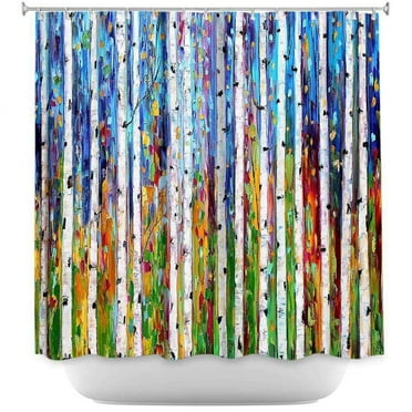 Shower Curtains - DiaNoche Designs - Autumn Birch Tree