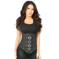 thumbnail image 3 of Top Drawer Steel Boned Pinstripe Underbust Corset w/Buckling, 3 of 3