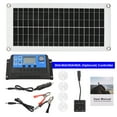 thumbnail image 4 of Zootealy 20W Polycrystalline Silicon Solar Panel Kit with IP6 Waterproof, 12V Dual USB Output Battery Panel Controller including 300W 40A PWM Controller, 2 Crocodile Clips, 4 Suction Cups, 1 Car, 4 of 6