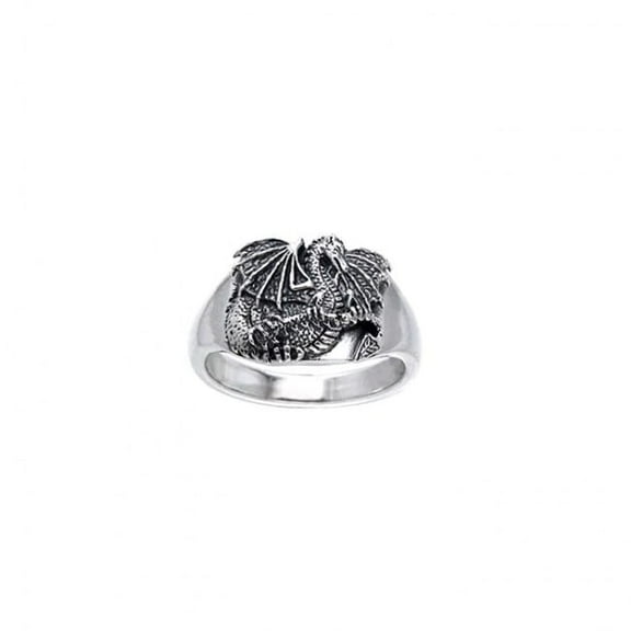 Fantasy Dragon 925 Sterling Silver Ring Fine Noble Mystical Jewelry