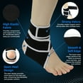 thumbnail image 4 of KkaFFe Ankle Support Brace for Men & Women Ankle Sleeve Adjustable Compression Activity & Recovery Support​ One Size Fits Most Gray, 4 of 10