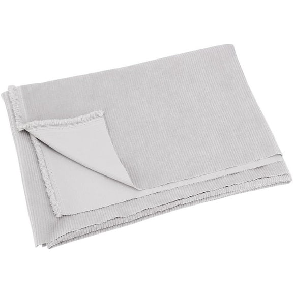 1 pc Corduroy Fabric 39x61 Inch Light Gray DIY Sewing Crafts Materials Corduroy Upholstery Fabric for Sewing Coat Shirt Dress Pants Garment Accessories