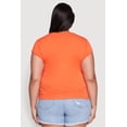 thumbnail image 5 of Women's Plus Size Side Ruched Tee, 5 of 5