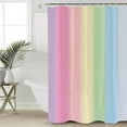 thumbnail image 4 of Shower Curtain, Candy Rainbow Stripes Waterproof Shower Curtain Set with Hooks for Bathroom Showers,Stalls and Bathtubs,72x72In Ombre Art Color Gradient, 4 of 7