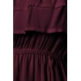 thumbnail image 4 of Summer Boho Peasant Ruffle Stretchy Short Sleeve Long Beach Maxi Dress for Women, 4 of 5