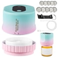thumbnail image 1 of 2-in-1 Electric Mason Jar Vacuum Sealer with LED Display - Rechargeable Type-C 1200-2000mAh Battery, Powerful 3.5L/min Pump, -60KPA Vacuum for Wide (8.6cm) & Regular (7cm) Mouth Jars, Includes 10, 1 of 7
