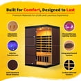 thumbnail image 3 of Radiant Saunas Sirona 4-Person Hemlock Infrared Sauna with 8 Carbon Heaters, 3 of 7