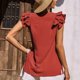 thumbnail image 4 of Camiseta sin mangas con hombros descubiertos y cuello en V para mujer, chaleco sin mangas de verano de color puro para uso diario, 4 of 6