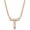 Rose Gold, variant on Initial Letter T Necklace, Moissanite, 925 Sterling Silver, Rose Gold Vermeil