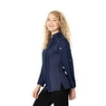 thumbnail image 3 of Chef Works Hartford Women’s Chef Coat with Cool Vent Side Panels, Lightweight Chef Jacket, Medium, Navy, 3 of 6
