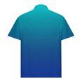 thumbnail image 5 of USNSM Men's Gradient Printed Button Down Shirt Cotton Short Sleeve T Shirt Moisture Wicking Tee Shirt Lapel Lightweight Summer Tops Blue XXXXL, 5 of 6