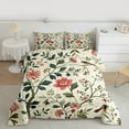thumbnail image 2 of Feelyou Vintage Rustic Flower Queen Comforter Set, Plant Botanical Bedding Sets, Western Countryside Reversible Bedding Comforter Set, Ultra Soft Home Decor, 3-Piece, 2 of 8