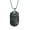 Green no chain, variant on Unisex Stainless Steel Vintage Punk Non-mainstream Crackle Demon Devil's Eye Square Pendant Necklace, with Green Gemstone No Chain