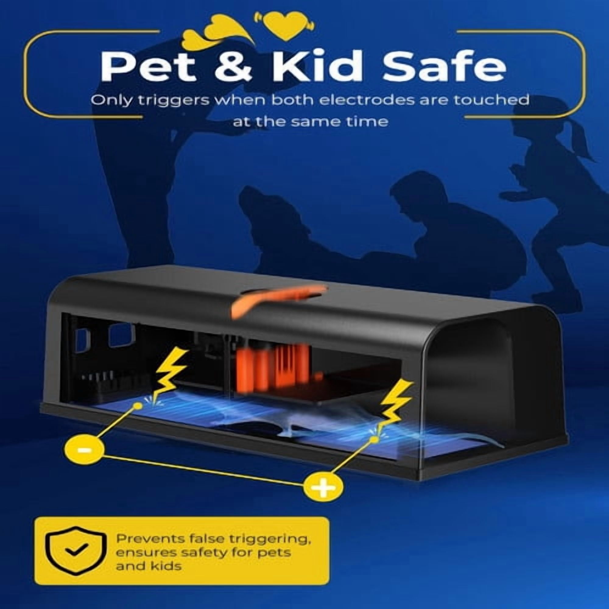 PATIOEASY Pro Electric Mouse Trap Zapper,Rat Trap Indoor with Powerful Voltage, Safe and Effective Big Rats Control for Garage,Basement,Indoor/Outdoor Use