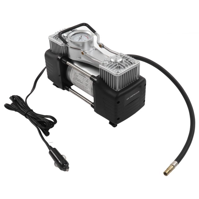 Compresor de aire portátil para inflar neumáticos, 150 PSI, doble cilindro, 180 W, bomba para automóvil, CC 12 V