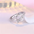 thumbnail image 2 of Xihbxyly Anillo En Forma de Corazón, Elegante Diseño de Circonita Cúbica, Banda de Aleación Ajustable, Regalo Significativo para Cualquier Ocasión, Cumpleaños, Aniversario, Navidad, Perfecto para Muj, 2 of 4