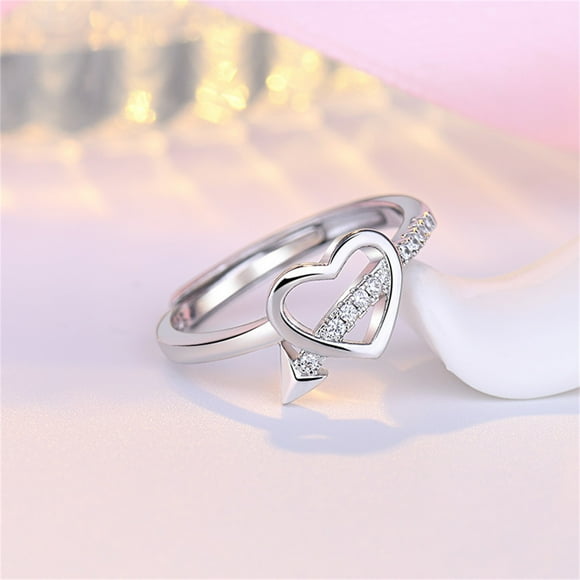 Xihbxyly Anillo Elegante, Diseño Único de Circonita Cúbica, Banda de Aleación Ajustable, Cómodo de Llevar, Regalo Perfecto para Cualquier Ocasión, Ideal para Mujeres y Hombres, Recuerdo Significativo