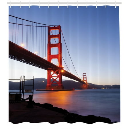 Golden Gate Bridge At Dusk In San Francisco Shower Curtain Extra